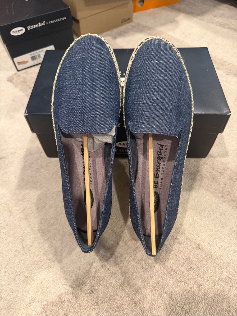 Dr. Scholl's Denim Blue Women’s Espadrille Slip-Ons